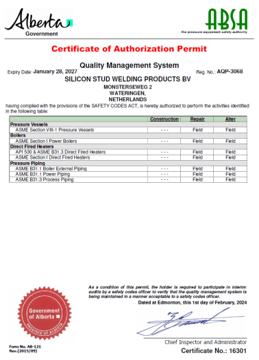 SILICON is ABSA certified