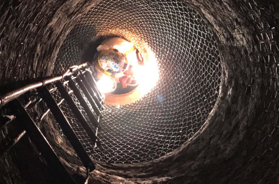 SILICON RAW Welding installing refractory anchors in a South African refinery