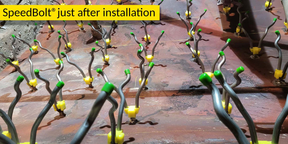 SILICON SpeedBolts installed with clips